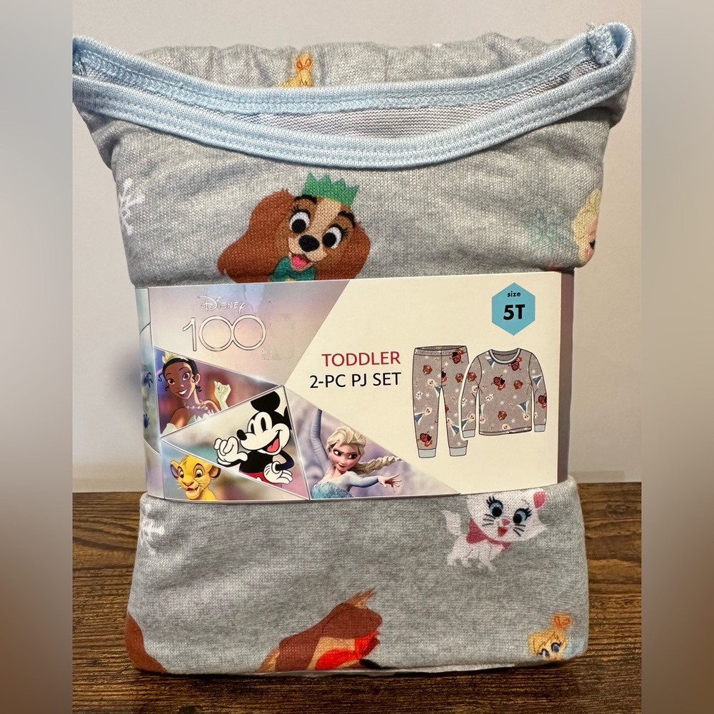 Disney 100 Gray Toddler Girls PJ Set NWT Various Sizes